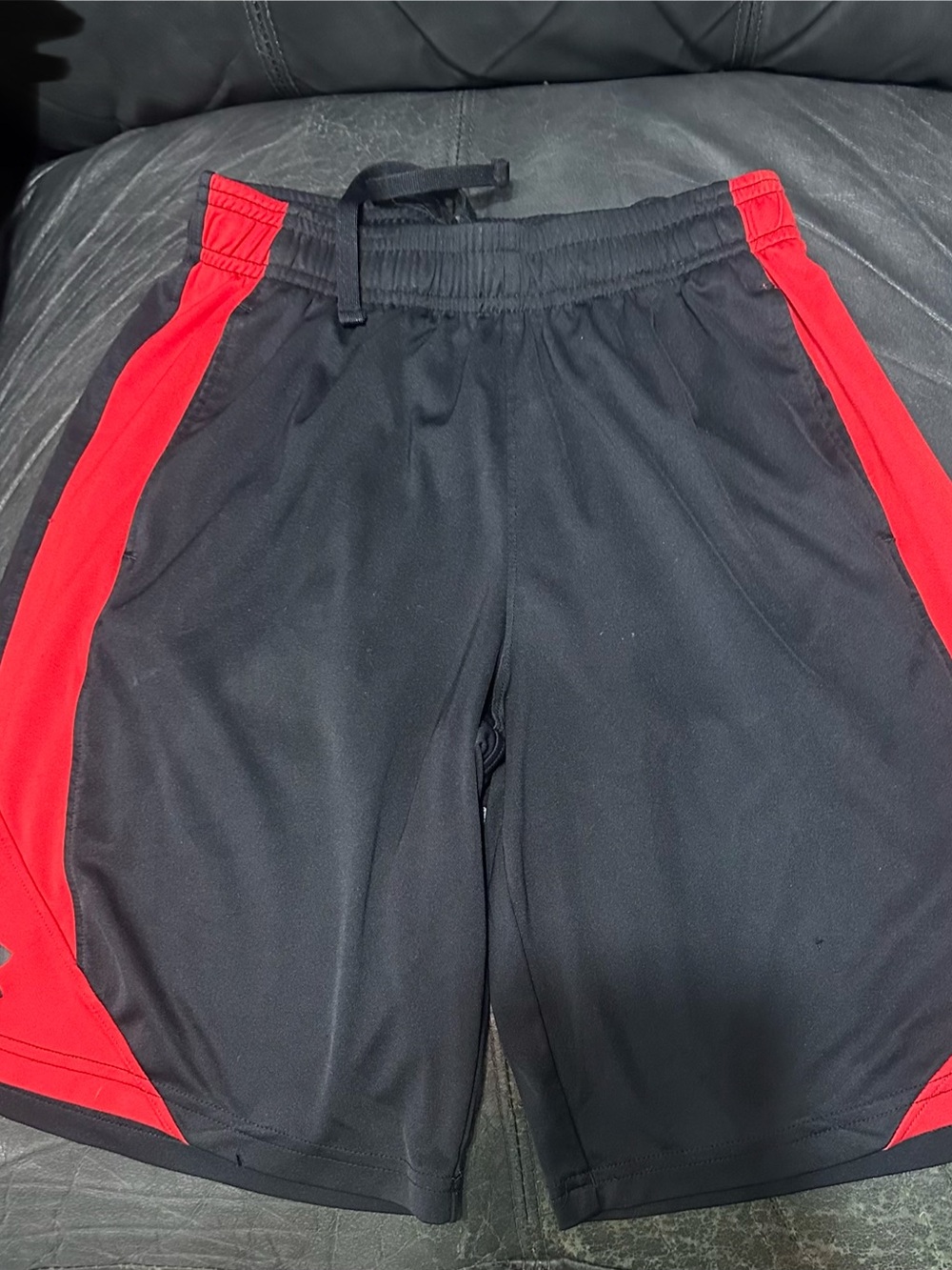 Under Armour Black Shorts with red accents